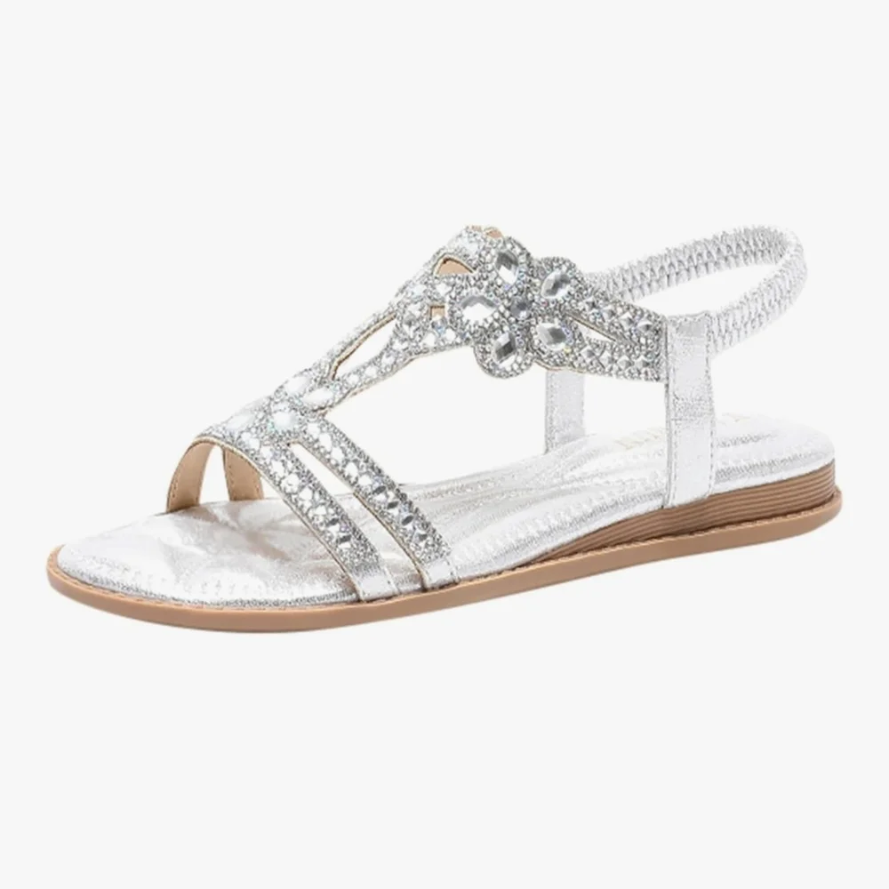 Silver Sandals with Intricate Design - Picture 9 of 16